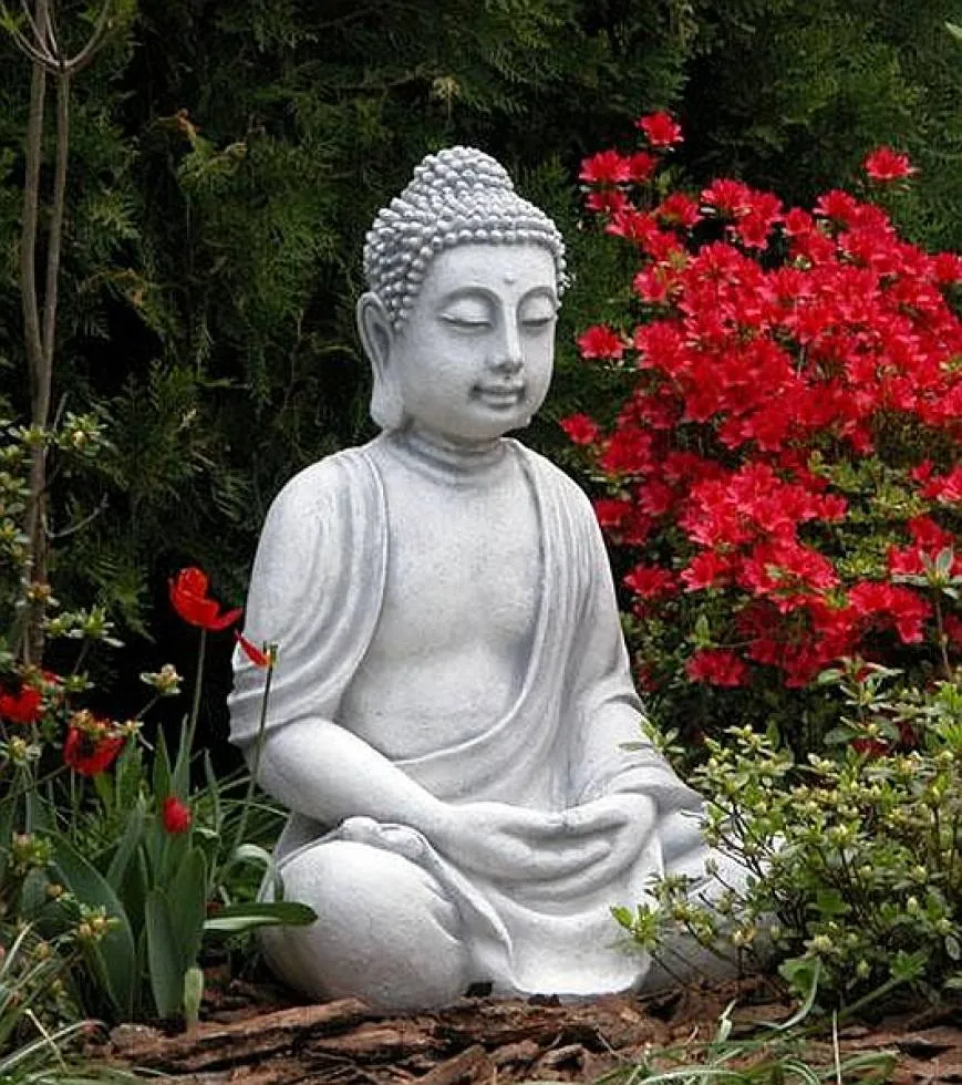 bestellen bei Metitation-günstig Gartenfigur sitzend Buddha Statue Buddhafigur der