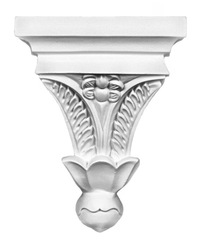 C8013 Schmuck Wandkonsole als Regalkonsole leichte Konsole aus Polyurethan Hartschaum 230x180mm