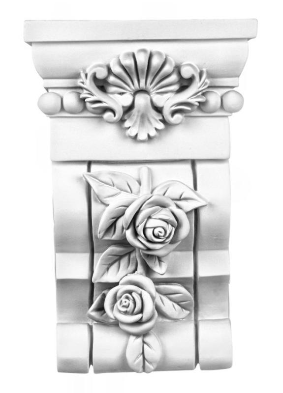 C8037 Zierstuck Wandkonsole als Regalkonsole leichte Konsole aus Polyurethan Hartschaum 260x168mm