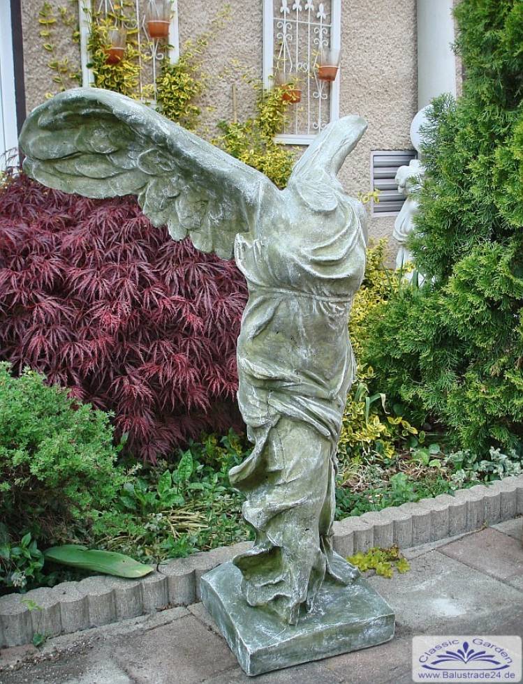 Gartenskulptur, Nike von Samothrake, gartenfigur, Nike, die Tochter der Styx und des Pallas, Siegesgöttin aus der griechischen Mythologie