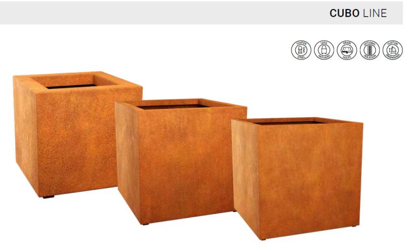 cortenstahl edelrost pflanzkübel