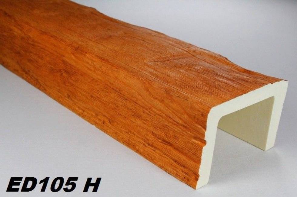 ED105D Deckenbalken mit rustikaler Holzimitat Oberfläche 130x190mm