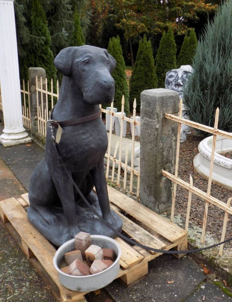 Deutsche Dogge Welpe Puppy Deko Figur Gartenfigur wetterfest Hund Neu