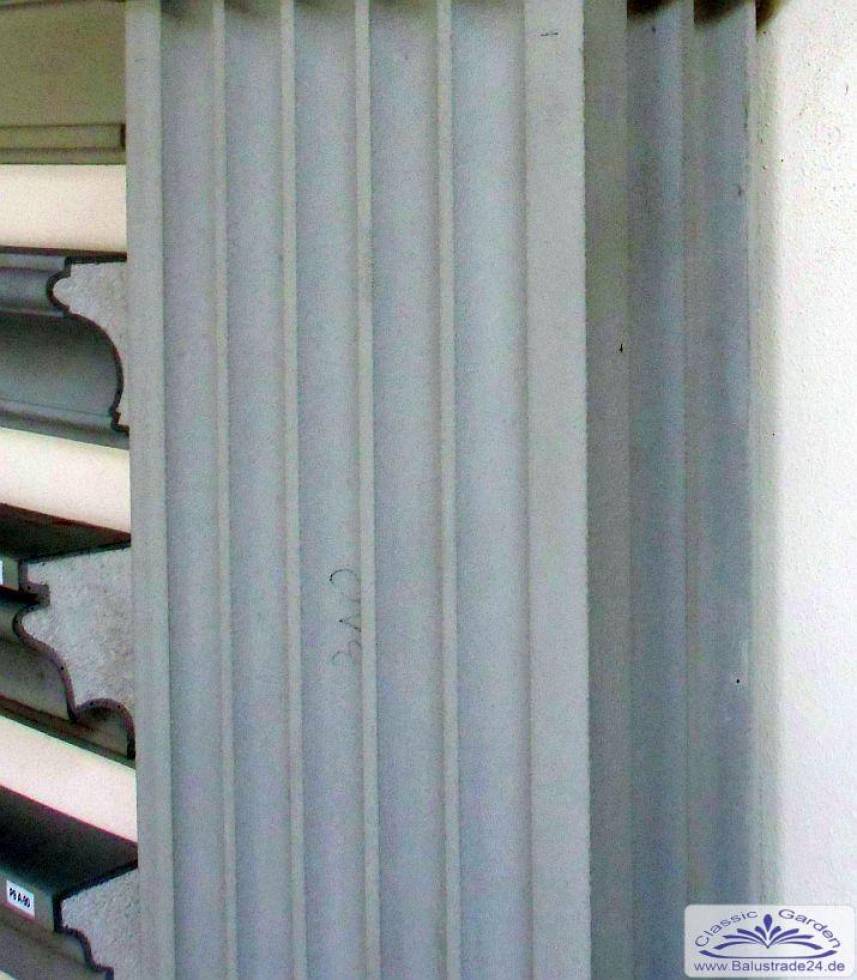 Styroporsäule 15cm 3m lang eckig kanneliert U-Halbschale Leichtbau Säulenverkleidungen ESA15K