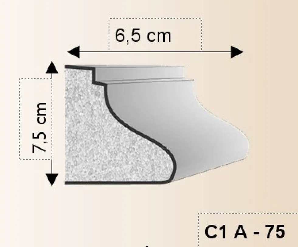 Styroporstuck Sockelprofil C1A