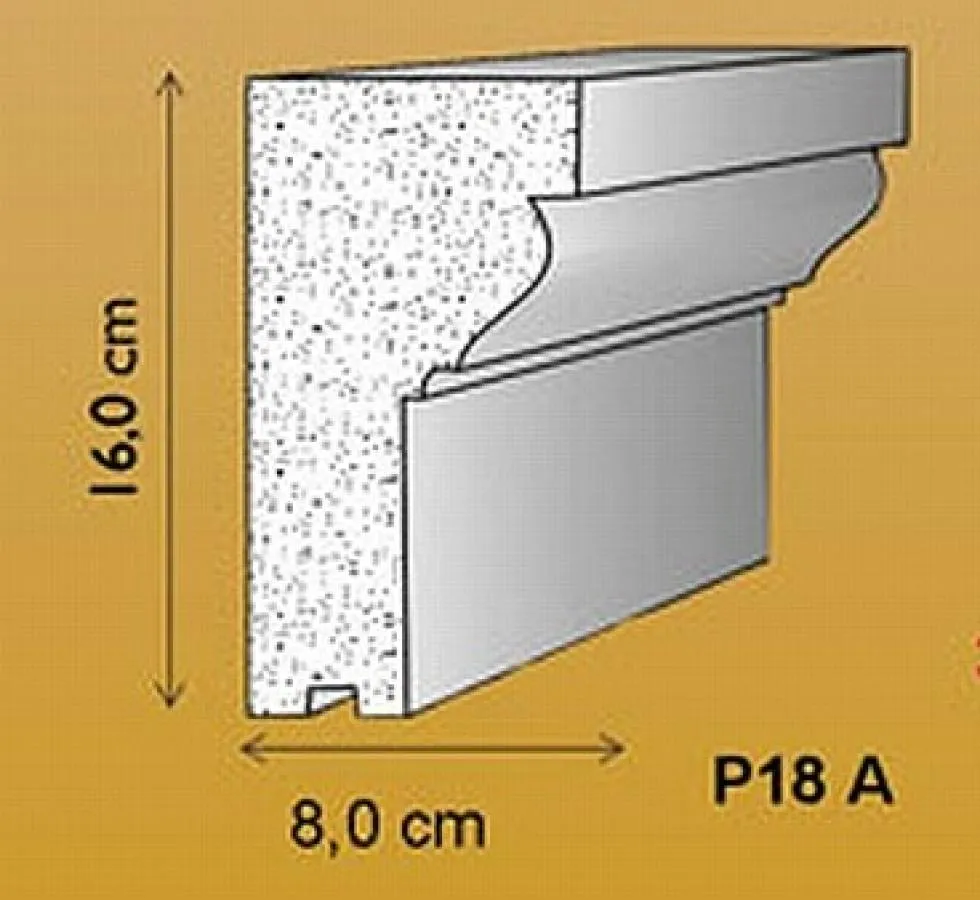Fensterstuck verdachung Stuckprofil P18A