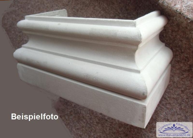 Pilaster 13cm Sockel Kapitell Höhe 105mm Fassadenstuck Styroporstuck PLA130-105