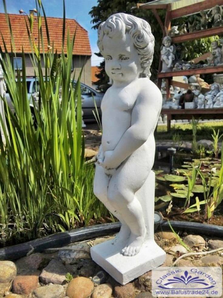 S385 Manneken Pis Wasserspiel Gartenfiguren Statuen Steinguss 73 cm 