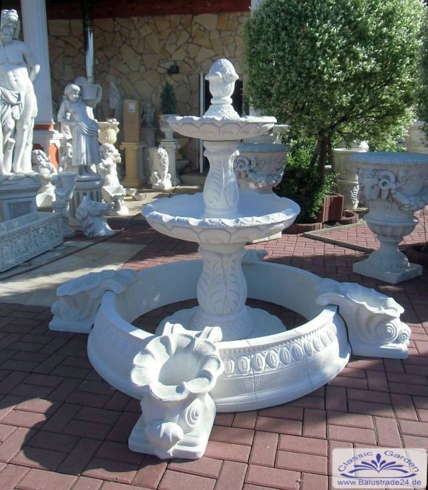 gartenbrunnen mit 2 Wasserschalen
