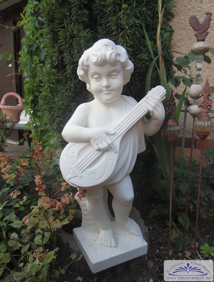 Gartendeko Figur mit Musik Instrument