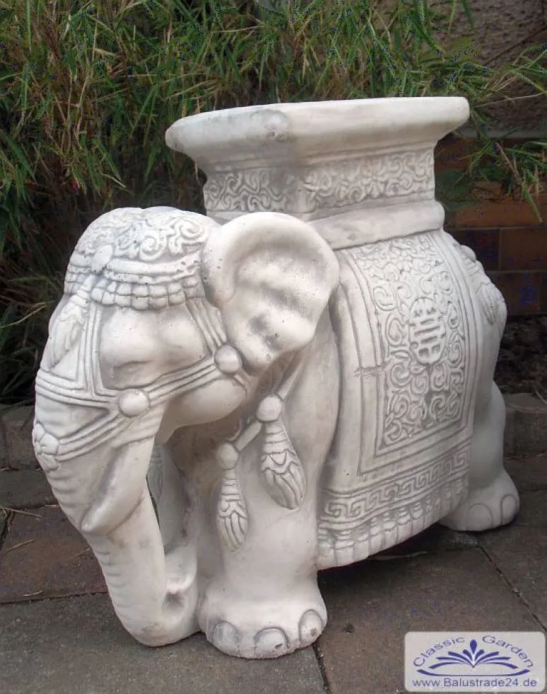 Gartendekofigur Steinelefant