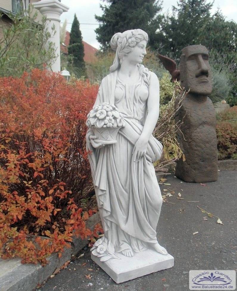 gartenskulptur frau Vierjahreszeiten Steinfigur