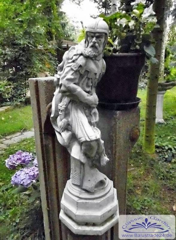 Gartenfigur Schachfigur Bauer Skulptur Steinfigur Bogenschütze Figur 80cm BAD-459