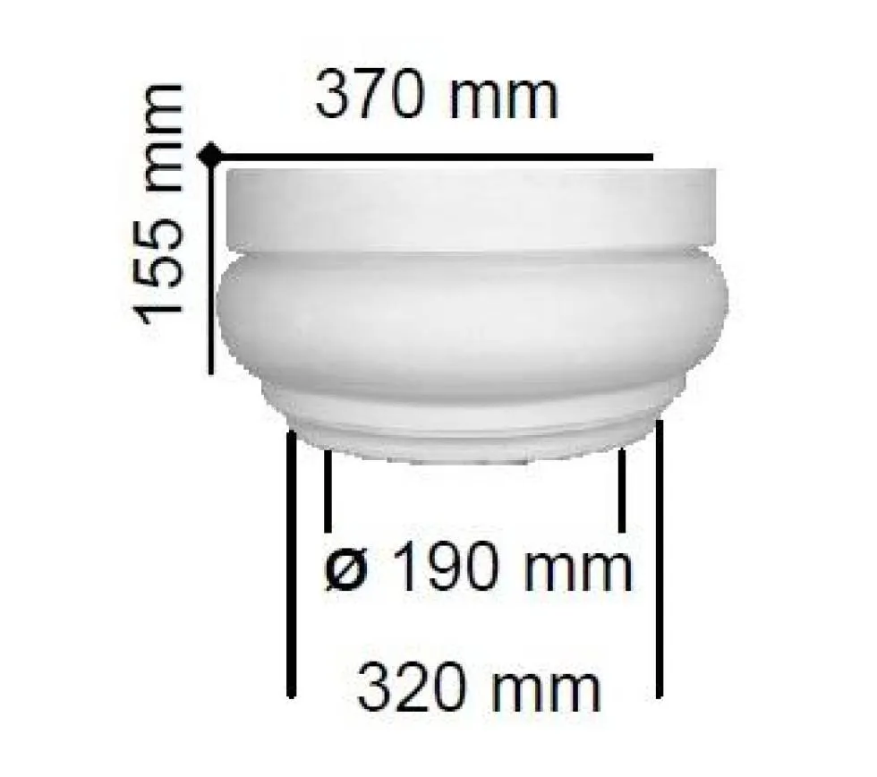 dorische Kapitell für Gipssäule 26cm