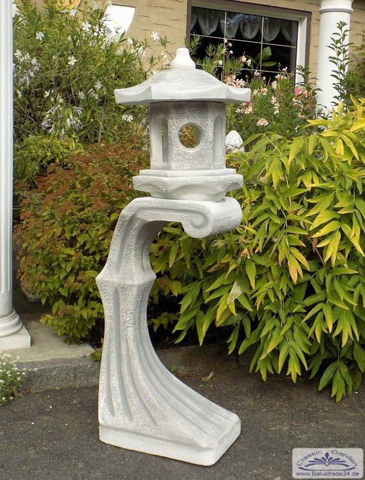Japanische Laterne 95cm Steinlampe Feng Shui Gartenfigur Gartenlampe Pagode 