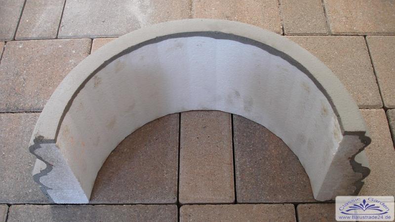 Kapitell Sockel Basis Halbschale für 100cm runde Säulen Verkleidung Profilring KBA100cm