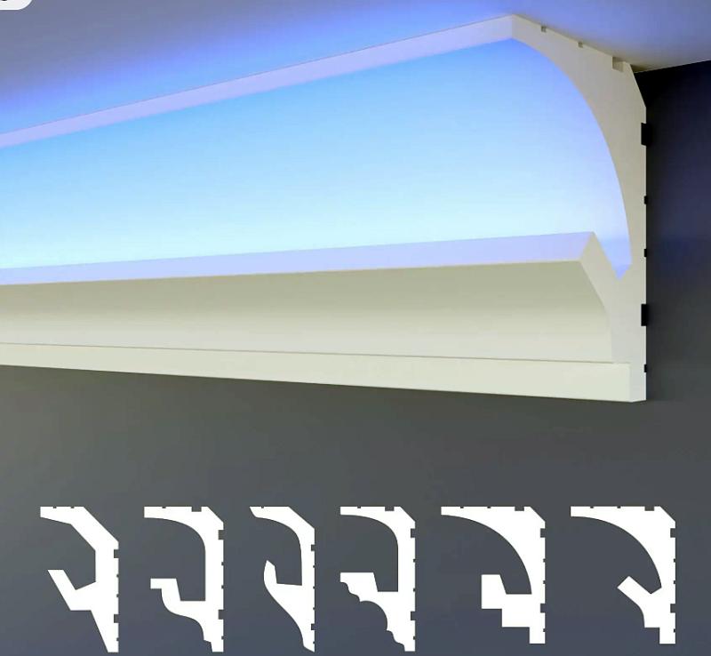 Decken- Wandleisten für LED Beleuchtung