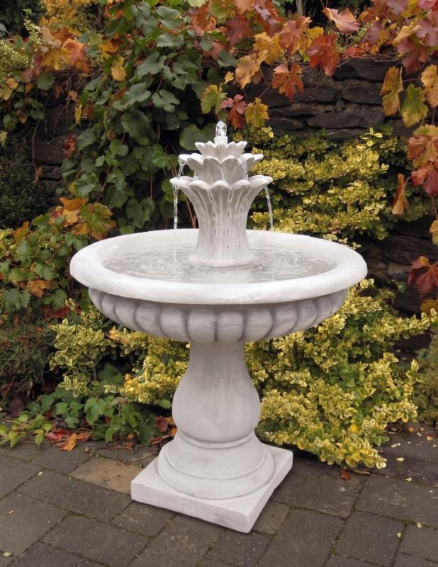 Garten Springbrunnen mit Steinblume 132cm