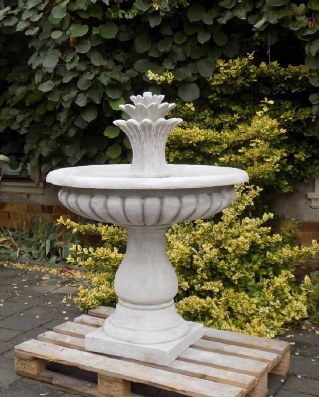 Garten Springbrunnen mit Steinblume 132cm