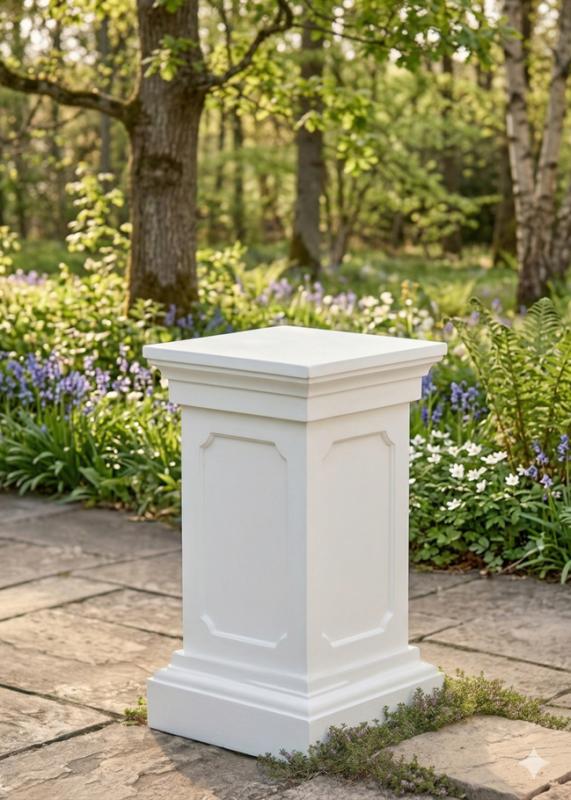 Sockel Pfeiler Säule Gartensockel Pflanzgefäße Gartenfiguren Beton Steinguss 45x45cm 87cm