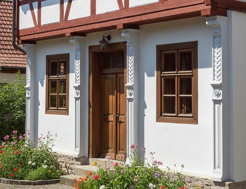 Haus Wandsäule Fassaden Stuck Lisenen Säulen