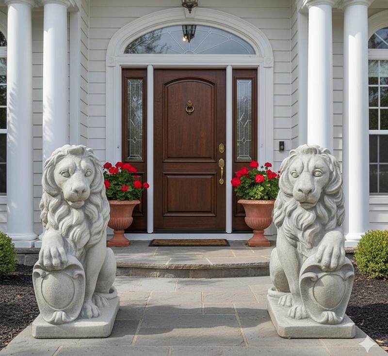 Garten Löwen Figuren