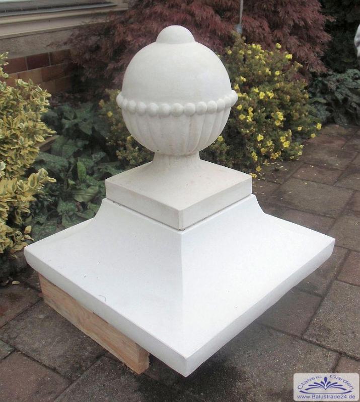 Zier pfeilerabdeckung mit betonkugel