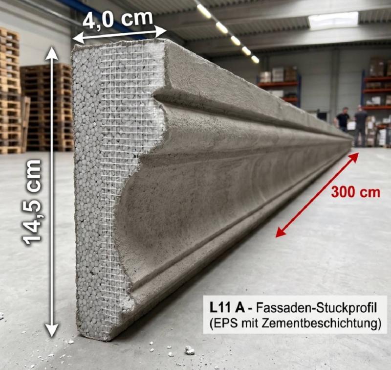 Fassadenstuck Leistenprofile Styropor Stuckprofil für Fensterlaibung L11A