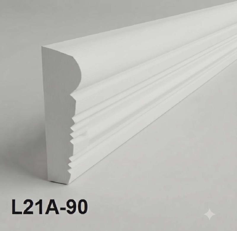 Fassadenstuck Profile Leisten Styroporstuck Fassadenprofil Fensterstuck Zierleisten 90x25mm 300cm L21A-90