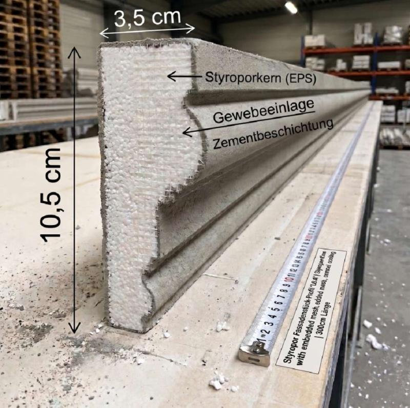 Fassadenstuck Fenster Tür Zierleisten Styroporstuck Profile L9A