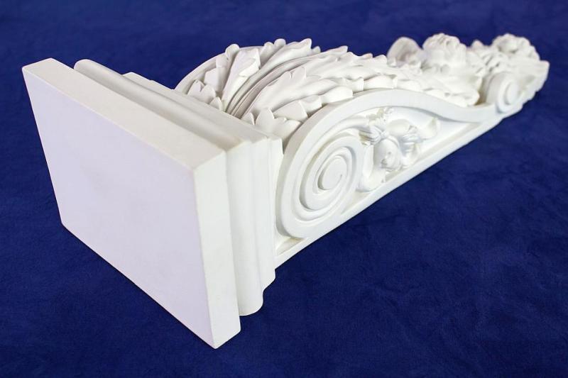 B030 Konsole als schmuckvolle leichte Wandkonsole aus Polyurethan Hartschaum 450x150mm Tiefe 110mm