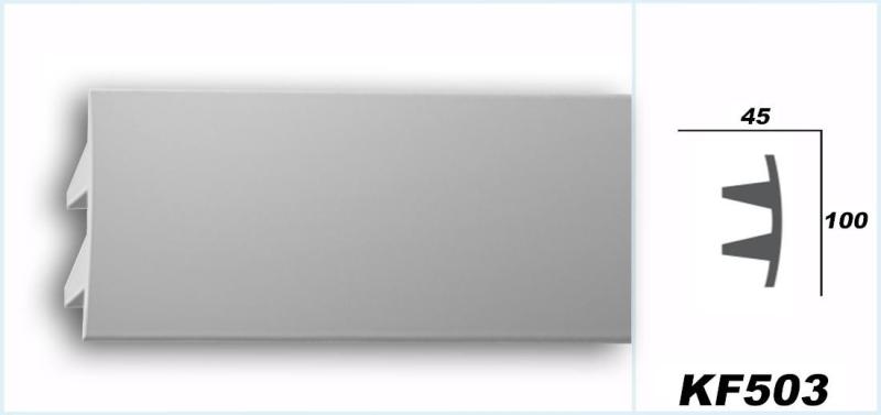 KF503 Lichtleiste für indirekte LED Beleuchtung aus PU Hartschaum 100x45mm Wandleiste 200cm