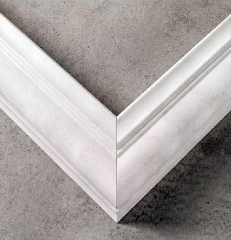 Flache Gipsstuck Profil Leiste für Wand- und Deckenspiegel Rahmen 40mmx20mm LP-24
