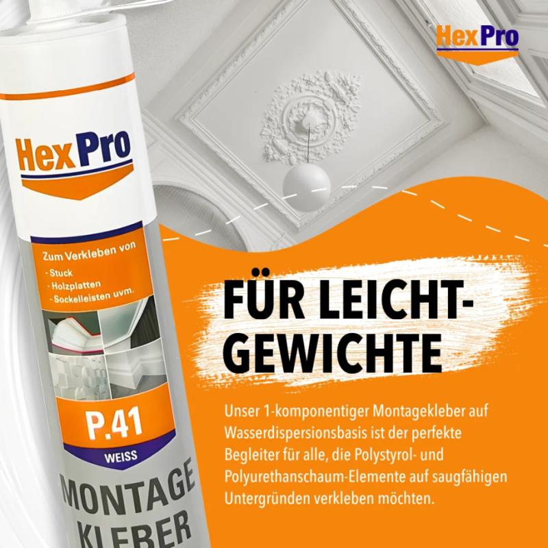 P41 Montagekleber Kleber ProLoc auf Acryl Basis mit hoher Haftung 310ml