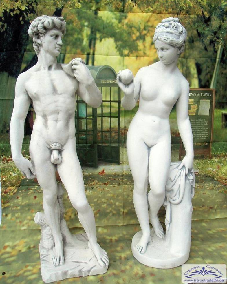 Parkfiguren Adam und Eva