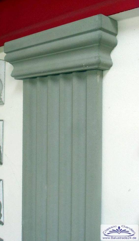Fassadenstuck Pilaster 12cm Säule kanneliert Styropor Stuckprofil Styroporstuck PLA120K 300cm