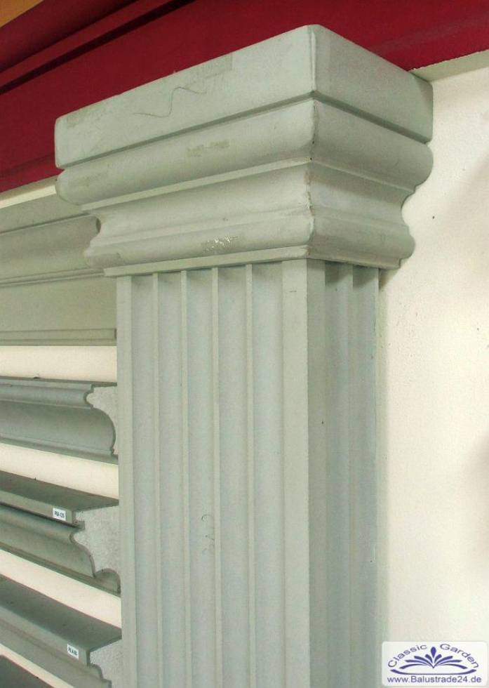 Kapitell Sockel Basis für eckige Säulen 20cm U-Halbschale zur Säulenverkleidung EKBA20cm