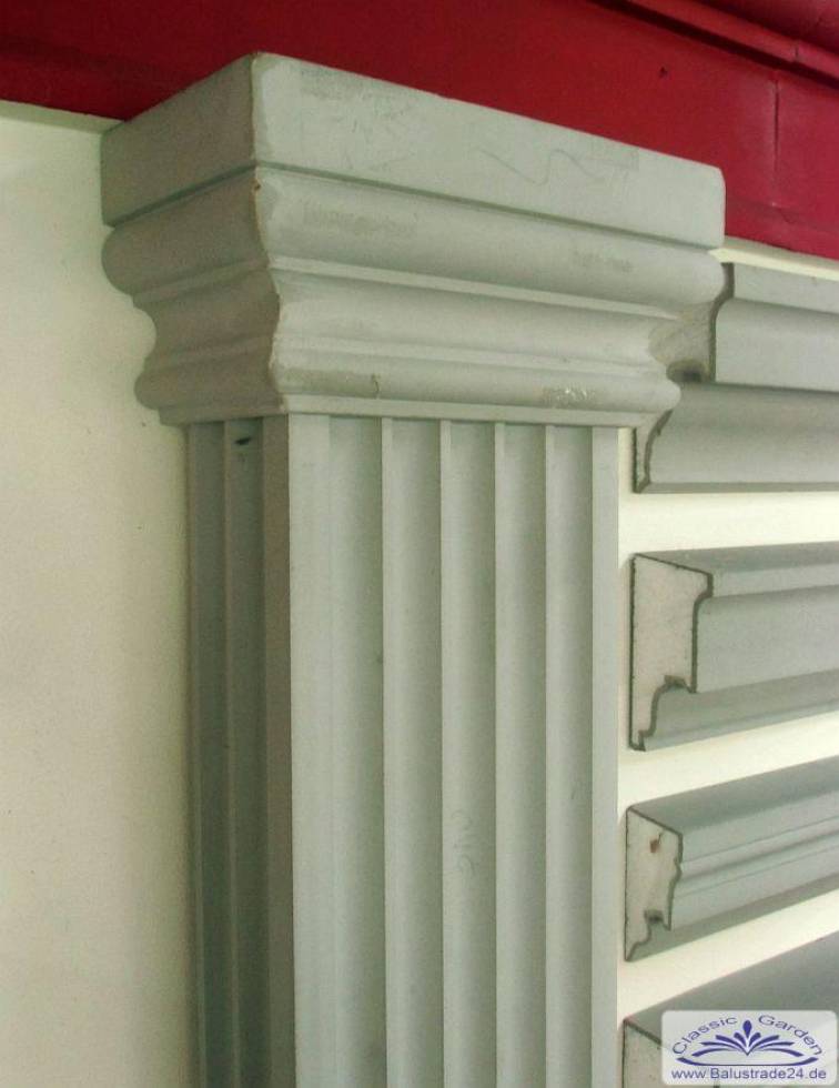 Kapitell Sockel Basis für eckige Säulen 20cm U-Halbschale zur Säulenverkleidung EKBA20cm