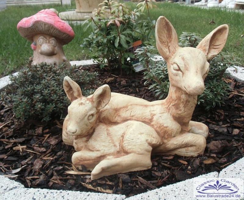 gartenfigur reh rehkitz figur