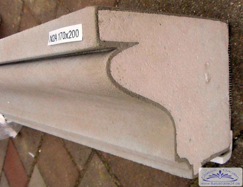 Fassadenstuck Traufkanten Styroprstuck Gesims Sockelprofilen Profile N2A-170x200mm 300cm