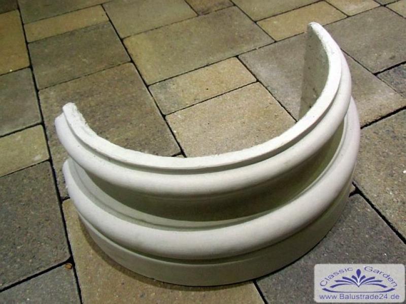 Kapitell Sockel Basis Halbschale für 100cm runde Säulen Verkleidung Profilring KBA100cm
