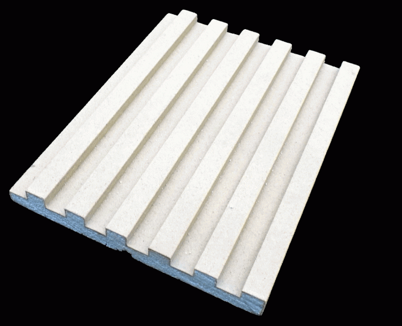 Lamellen Fassadenverkleidung Styropor Wanverkleidung Akustikpaneele für Aussen 30cm breit FL-2