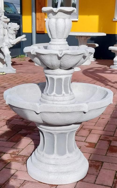 Gartenbrunnen Porto Steinguss Springbrunnen Steinkunst Froschbrunnen 100cm S107043