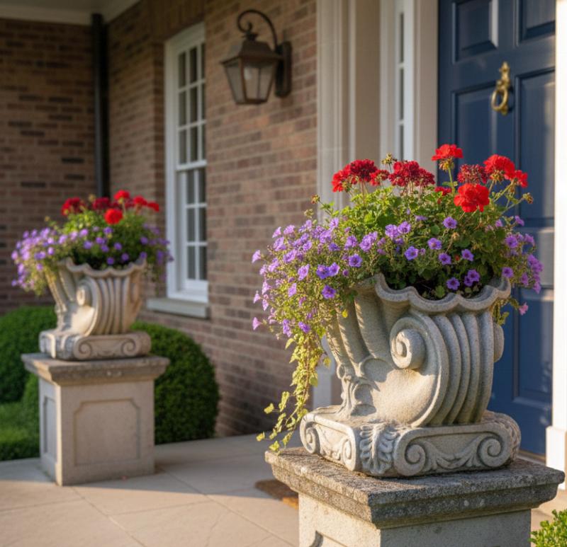 Muschel Blumen Pflanzkübel