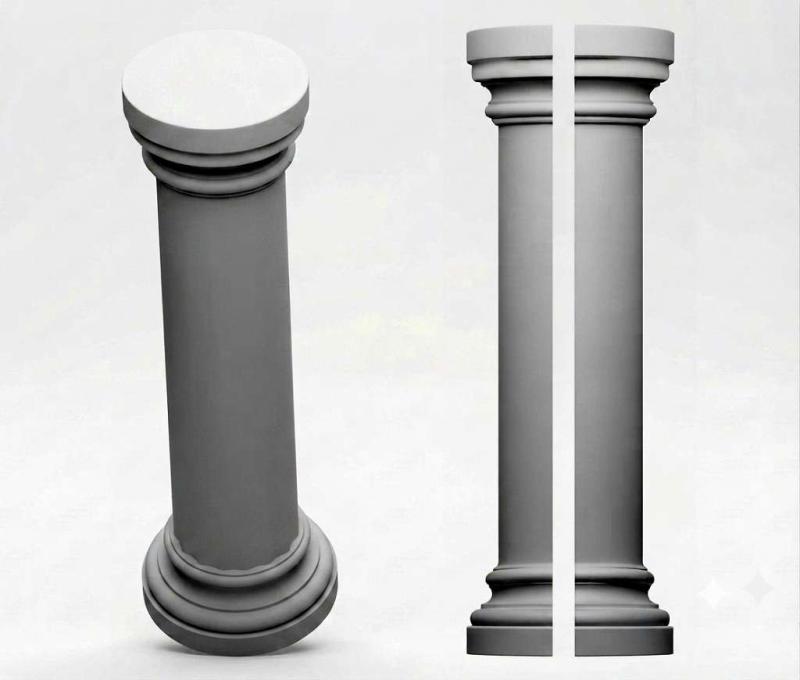 Styroporsäule 15cm runde glatte Halbschalen Säulenverkleidung SA15G
