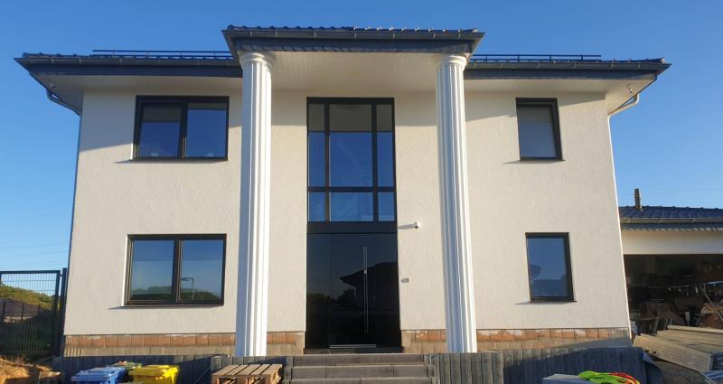 Styroporsäule 50cm runde kannelierte Halbschale zur Säulenverkleidung SA50K