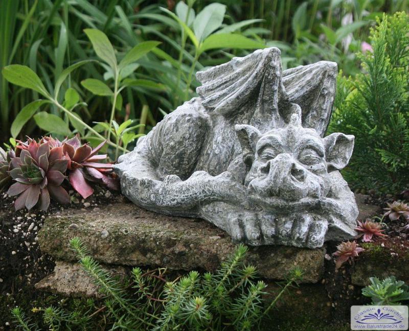 Gartenfigur Drache liegend