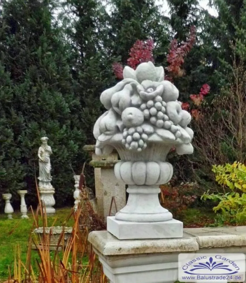vase aus steinguss beton für pfeiler