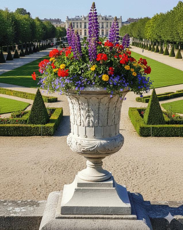 Garten Parkvase Schmuck Amphore aus Beton Steinguß