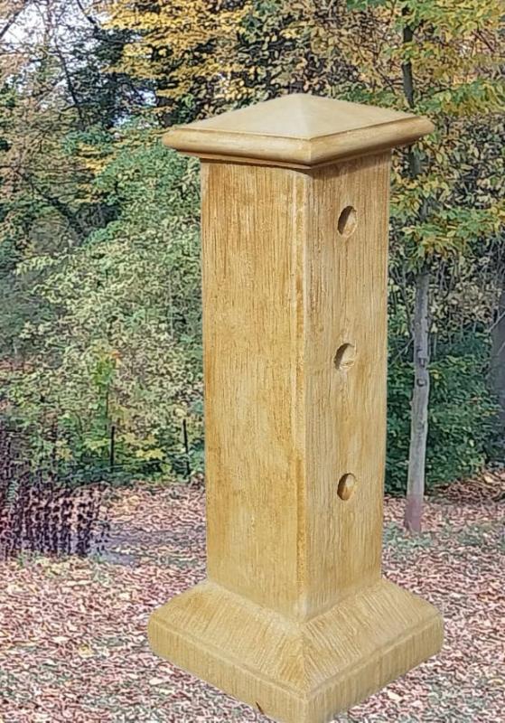 Pfeiler mit Stand Sockel einfache Zaunanlagen für Edelstahl Rohre Zaunpfeiler mit Abdeckplatte 82 oder 106cm